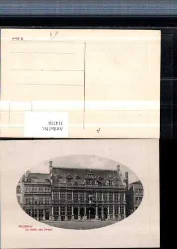 314718,Tournai La Halle aux Draps Gebäude Präge Passepartout