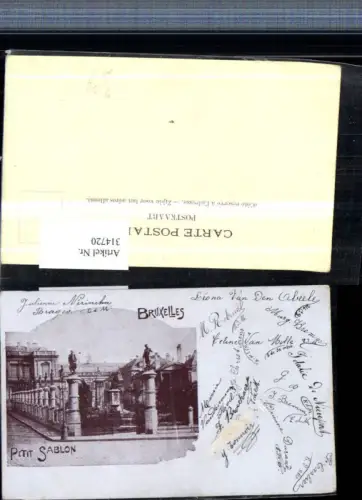 314720,Bruxelles Brüssel Petit Sablon Säulen Skulpturen