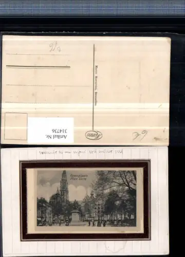314736,Groenplaats Place Verte Denkmal Kirche Präge Passepartout