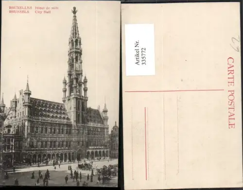 335772,Bruxelles Brüssel Hotel de Ville Rathaus