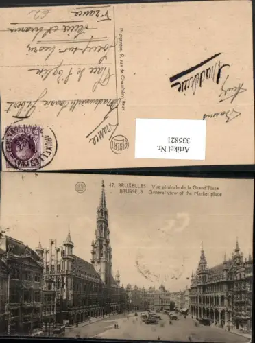 335821,Bruxelles Brüssel General view of the Market place Marktplatz Rathaus