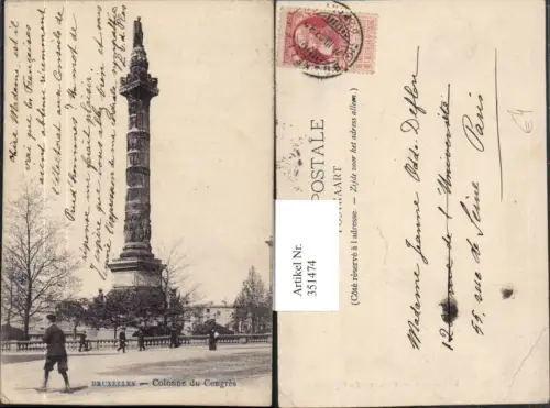 351474,Bruxelles Brüssel Colonne du Congres Säule
