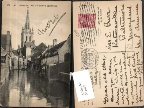 351477,Louvain Eglise Sainte-Gertrude Kanal Kirchenturm