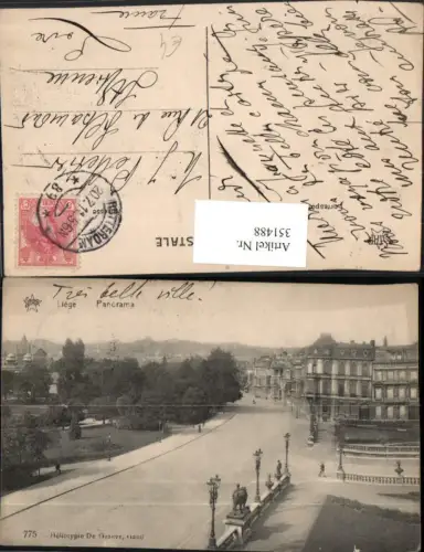 351488,Liege Panorama Straßenansicht