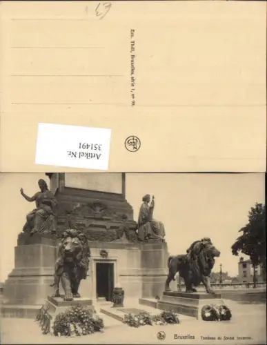351491,Bruxelles Brüssel Tombeau du Soldat Inconnu Grabmal der unbekannten Soldaten