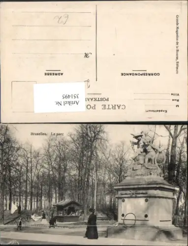 351495,Bruxelles Brüssel Le Parc Park Statue