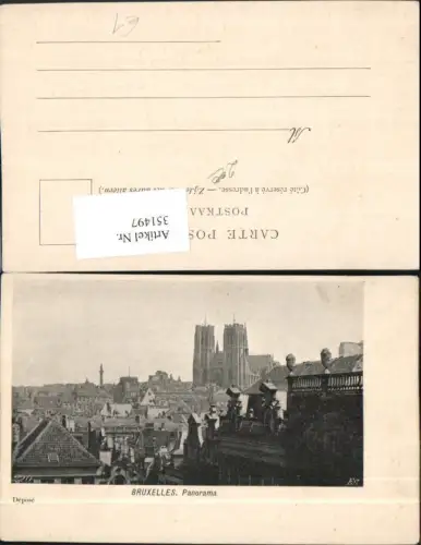 351497,Bruxelles Brüssel Panorama Totale Kirche