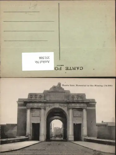 351508,Menin Gate Memorial to the Missing Tor Straßenansicht