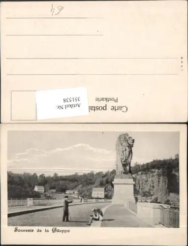 351538,Gileppe Brücke Straßenansicht Löwenstatue