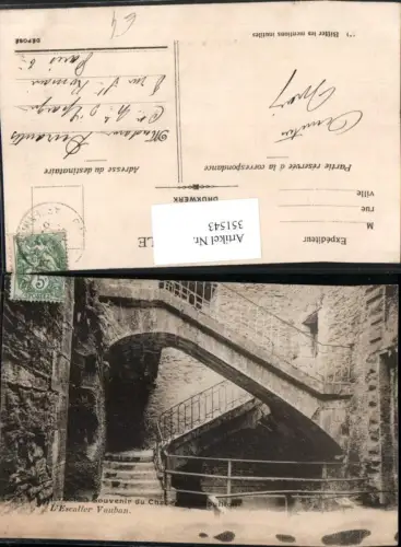 351543,Chateau de Bouillon L'Escalier Vauban Schloss Stiege