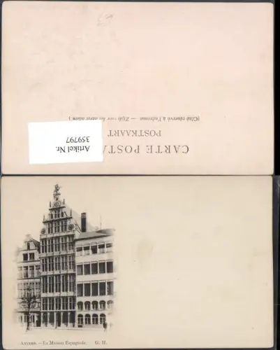 359797,Belgium Anvers Antwerpen La Maison Espagnole Haus Gebäude