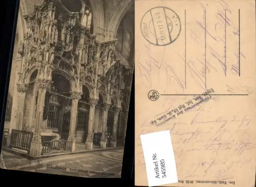 545985,Belgium Diksmuide Kerk Feldpost Bayerische Res. Inf. Rgt. 12 Maschinengewehr Kp