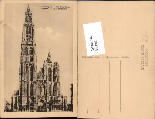 546001,Belgium Anvers Antwerpen Kathedrale