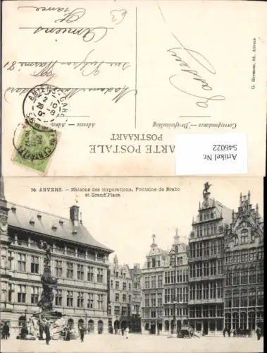 546022,Belgium Anvers Antwerpen Fontaine de Brabo