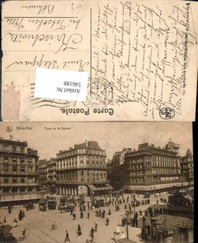 546188,Belgium Bruxelles Brüssel Kutsche Place de la Bourse Börse