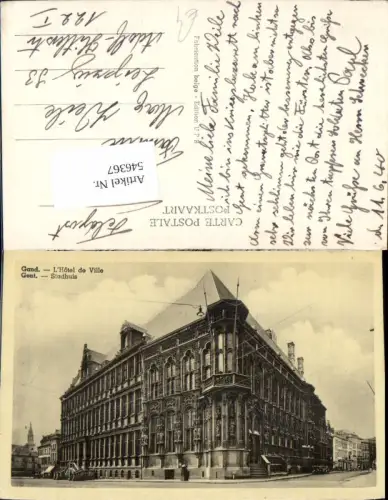 546367,Belgium Gent Gand Stadhuis Feldpost