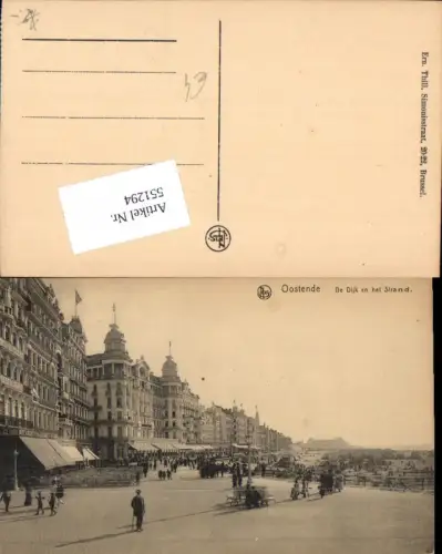 551294,Belgium Ostende De Dijk en het Strand