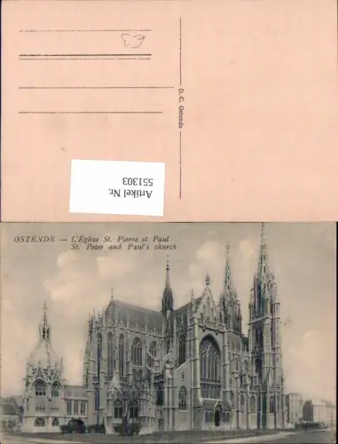 551303,Belgium Ostende St. Peter Kirche