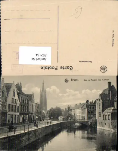 552164,Belgium Bruges Brügge Quai du Rosaire