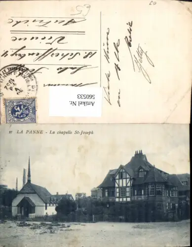 560533,Belgium La Panne La chapelle St Joseph