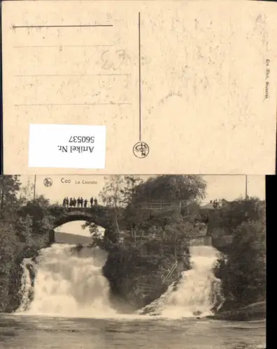 560537,Belgium Coo La Cascade Petit-Coo Wasserfall Brücke