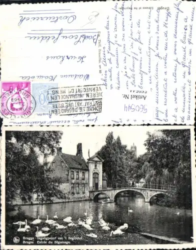 560544,Belgium Brugge Bruges Brügge Ingangpoort van t Begijnhof Schwäne Brücke