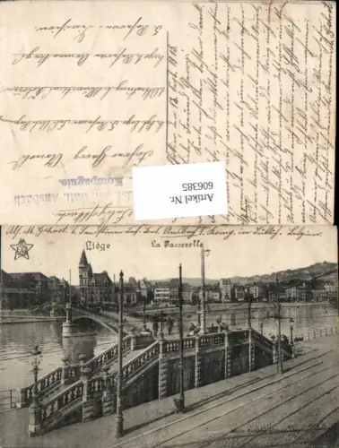 606385,Liege Lüttich La Passerelle Brücke