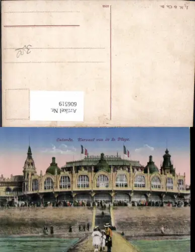 606519,Ostende Kursaal vue de la Plage Belgium