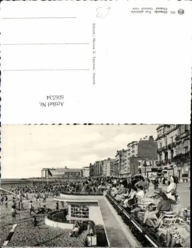 606534,Foto Ak Ostende Vue generale General view Strand Strandleben Belgium