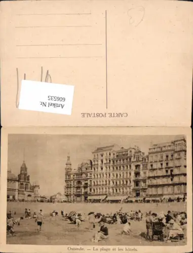 606535,Ostende La plage et les hotels Strand Strandleben Belgium