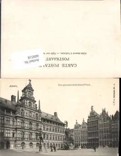 609518,Anvers Antwerpen Flandern Grand Place Straßenansicht 1905