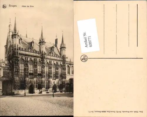 609771,Brugge Bruges Brügge Hotel de ville