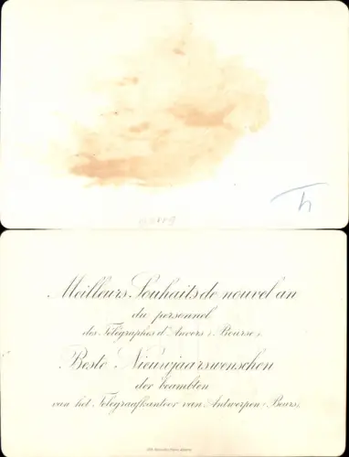 611675,Riesen-AK Antwerpen Anvers Telegraphenstation 1904