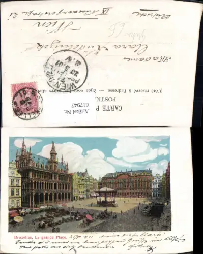 617947,Glitzer Ak Bruxelles Brüssel La grande Place Belgium