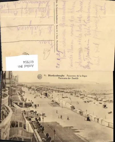 617954,Blankenberge Panorama de la Digue Panorama der Zeedijk Belgium