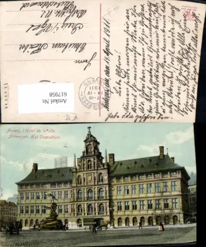 617958,Anvers Antwerpen L Hotel de Ville Het Stadhuis Belgium