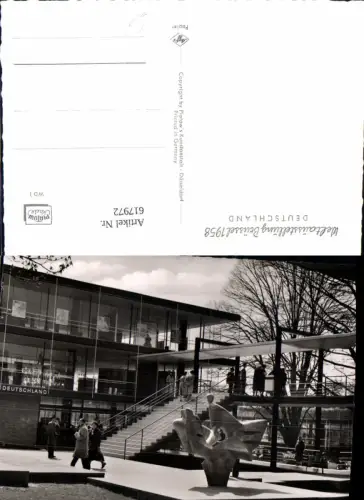 617972,Foto Ak Bruxelles Brüssel Weltausstellung 1958 Haus Deutschland Belgium