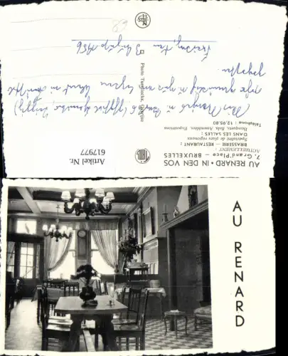 617977,Bruxelles Brüssel Au Renard Brasserie Restaurant Belgium