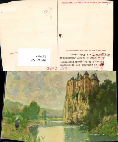 617982,Künstler Ak Chateau de Walzin near Dinant Belgium