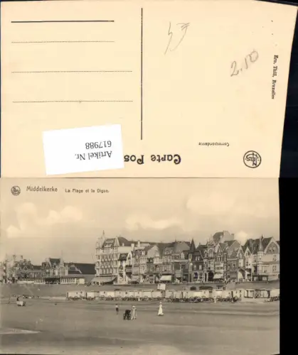 617988,Middelkerke La Plage et la Digue Strand Strandleben Belgium