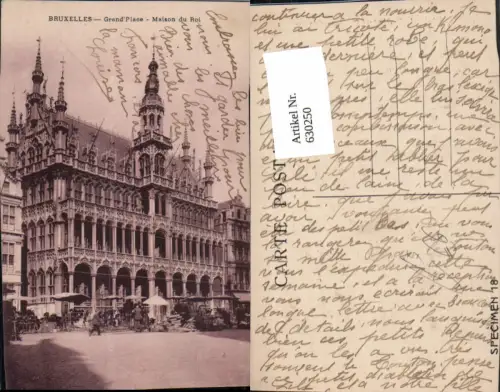 630250,Bruxelles Brüssel Grand Place Maison du Roi Belgium Stempel Specimen 18