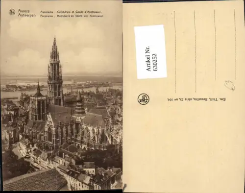 630252,Anvers Antwerpen Cathedrale et Coude d Austruweel Hoofdkerk Panorama Belgium