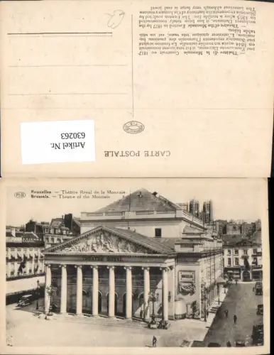 630263,Bruxelles Brüssel Theatre Royal de la Monnaie Theater Belgium