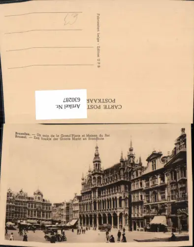 630287,Bruxelles Brüssel Un coin de la Grand Place et Maison du Roi Groote Markt Belgium
