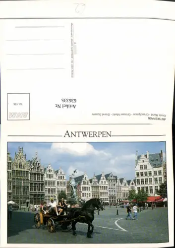 636335,Antwerpen Anvers Grote Markt Grosser Markt Kutsche Belgium