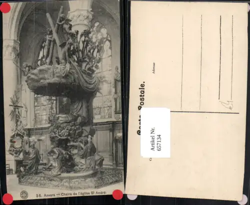 657134,Anvers Antwerpen Chaire de l eglise St Andre Belgium