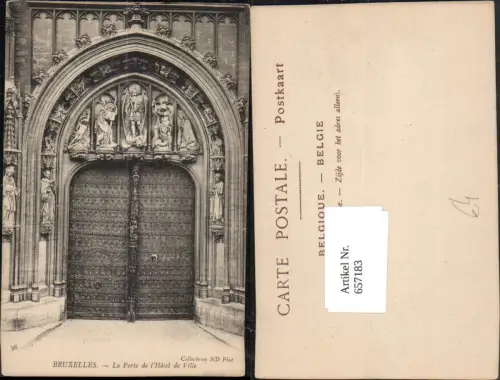 657183,Buxelles La Porte de l Hotel de Ville Brüssel Belgium