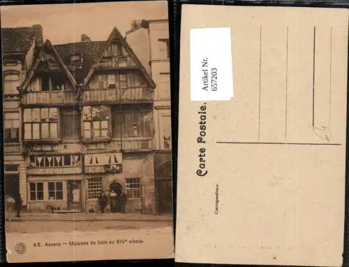 657203,Anvers Antwerpen Maisons de bois au XIV siecle Belgium
