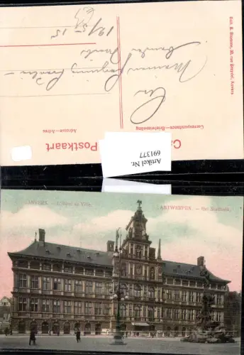691377 Belgium Anvers Antwerpen Stadhuis