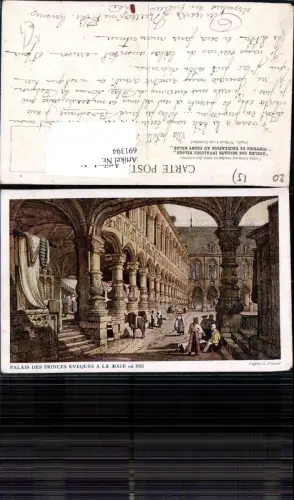 691394 Belgium Liege Palais des princes Eveques 1833